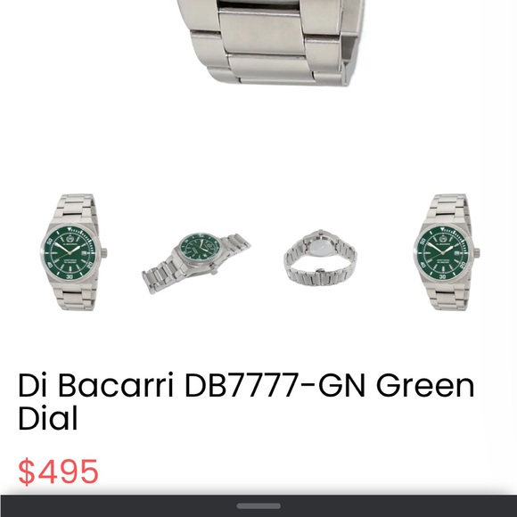 Di Bacarri DB7777 Acsent Design green dial - Picture 7 of 7